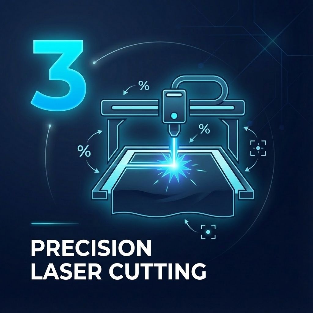 Step 3: Precision Laser Cutting - Industrial laser for accurate, clean fabric cutting