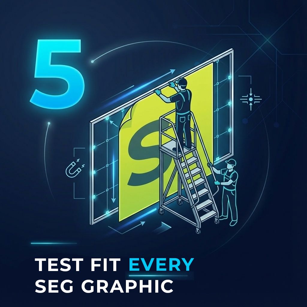 Step 5: Test Fit Every SEG Graphic - Quality assurance through comprehensive testing